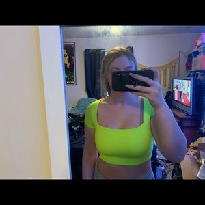 Neon crop top